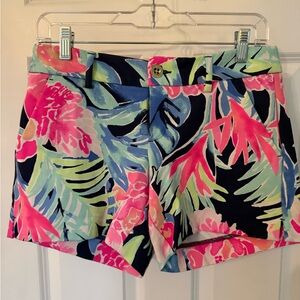 Lilly Pulitzer Pink and Blue Floral Women's Shorts
